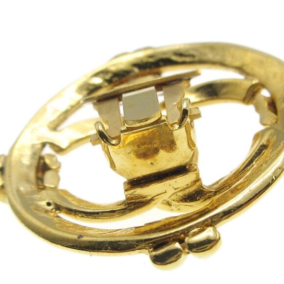 Chanel Earrings Gold Clip-On 93A - Picture 2 of 6